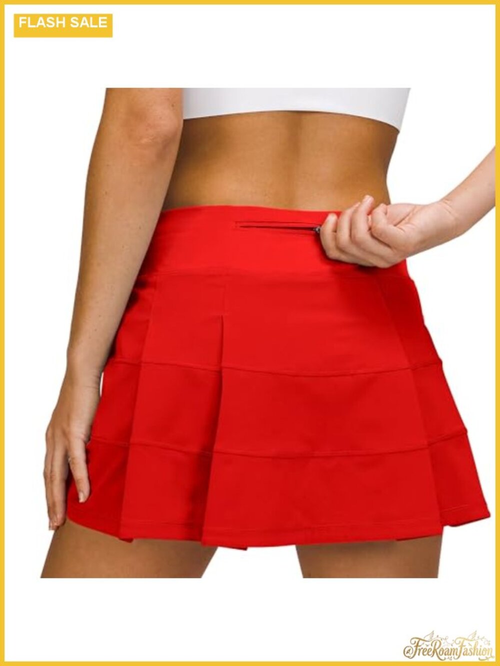 Women's Pleated Tennis Skort with Pockets Athletic Golf Running Skirt